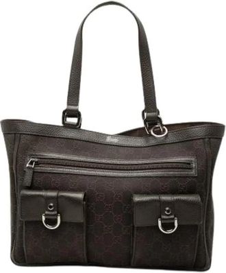 Gucci Pre-owned Abbey D-Ring Tote Bag - Dames - Vintage Shopper - Bruin - ONE Size - Leer - Vintage