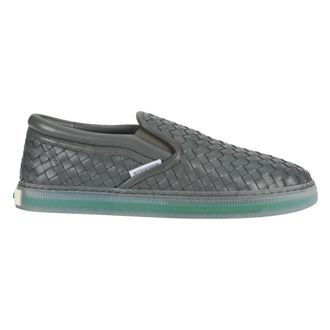Bottega Veneta Serena Slip-On Sneakers - Heren - Schoenen - Grijs - Maat: 42 EU Leer