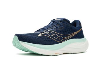 Saucony Ride 19 Womens Shoes Navy/Aqua : 10.5 B - Medium, Synthetic