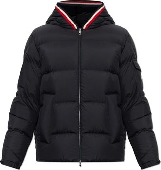Moncler Lacfroid Down Jacket - Heren - Gewatteerde jassen - Blauw - 2XL - Leer - Jassen