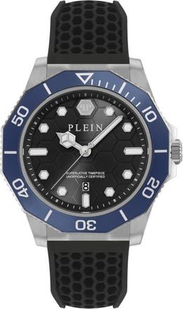 Philipp Plein Aquastorm Silicone Strap Watch, 44mm in Stainless Steel at Nordstrom