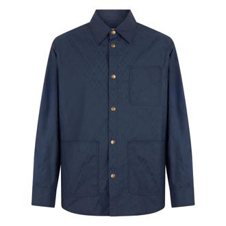Valentino Garavani Light Jackets, male, Blue, Size: XL Windbreaker
