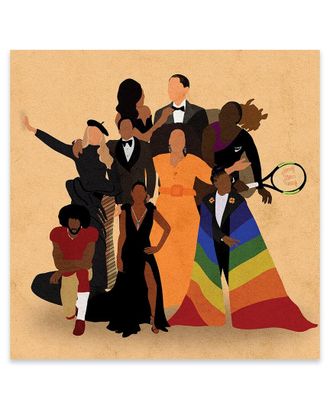 iCanvas Icanvas Black Icons Print On Acrylic Glass By Reyna Noriega