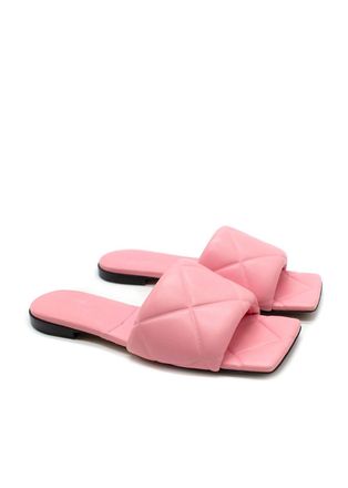 Bottega Veneta Pink Lido Flat Sandals Size 37