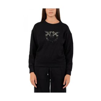 Pinko Womens Sweatshirt in Pink - female - PINKO - Sweatshirts - Black - M - Sweatshirts & Hoodies
