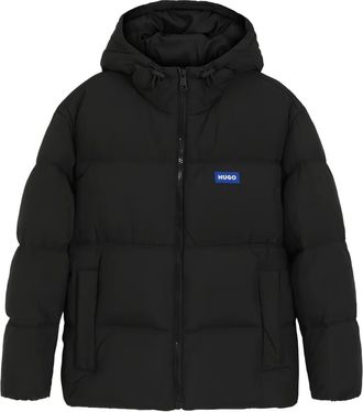 HUGO BOSS Piumino con applicazione - Nero