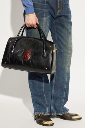 Versace Handbag Roomy Large, Mens, Black