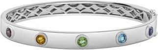 Effy Bezel Set Gemstone Bangle Bracelet in Silver at Nordstrom Rack, Size 7