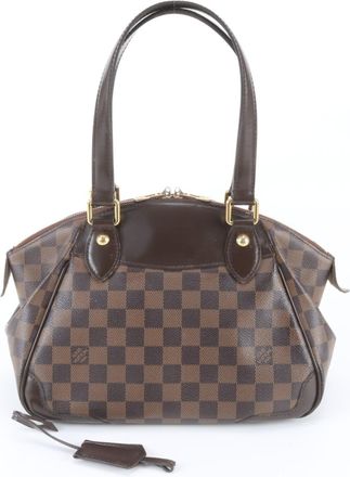 Louis Vuitton Ebene Leather Coated Canvas Handbag Shoulder Bag Tote Bag (Pre-Owned)