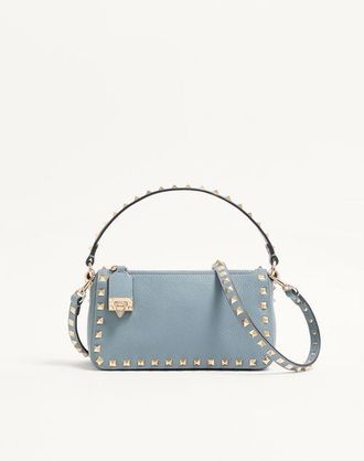 Valentino Garavani Small Rockstud Grainy Calfskin Crossbody Bag Wo