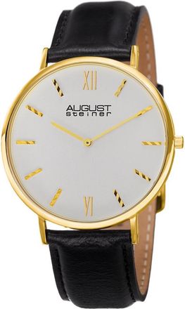 August Steiner Quartz Silver Dial Mens Watch AS8166YG