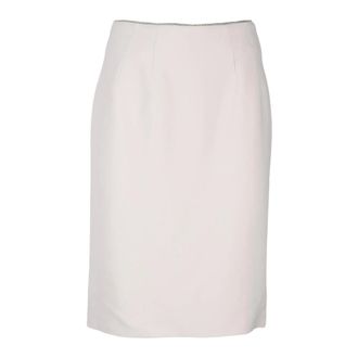 Elisabetta Franchi Pencil Skirts, female, Beige, Size: 2XS Gonna Longuette