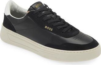 BOSS Baltimore Tennis Sneaker in Black at Nordstrom Rack, Size 10Us / 9Uk