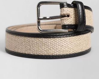 Dolce & Gabbana linen and leather belt