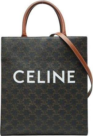 Celine Black Brown Pvc Leather Shoulder Bag Tote Bag (Pre-Owned)