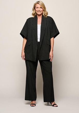 Mart Visser Roseline Kimono Blazer Zwart / Wit Maxi