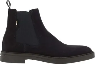 HUGO BOSS Heren Calev Suede Chelsea Laarzen (Donkerblauw)