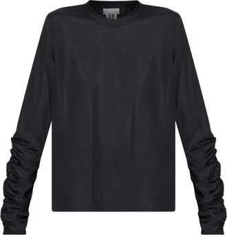 Comme Des Gar&ccedil;ons Tops, Dames, Zwart, XS, Polyester, Lange mouwen top