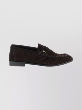 Saint Laurent suede leather loafers