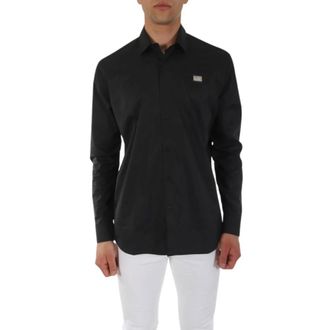 Karl Lagerfeld Heren, Overhemden, Zwart, Maat: M