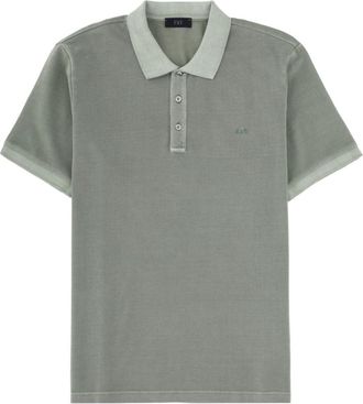 Fay Green Shirt Collar Polo