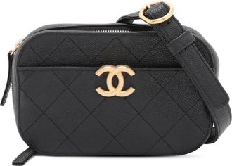 Chanel Marsupio CC in pelle Caviar con cuciture 2019 - Nero