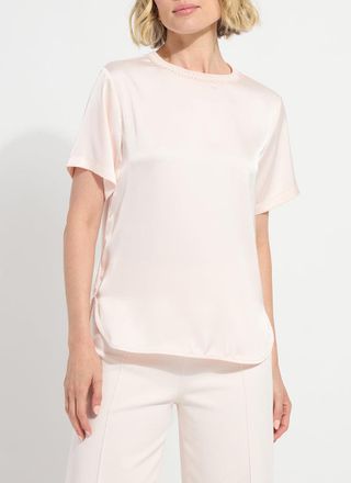 Lyss&eacute; Jenika Crochet Neck Band Mix Media Top