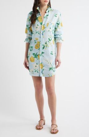Frank & Eileen Mary Classic Long Sleeve Shirtdress in Summer Scatter at Nordstrom, Size Xx-Small