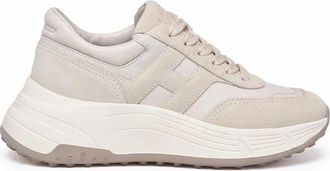 Hogan Leather Sneakers - Beige