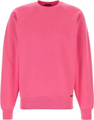 Tom Ford Cotton Crew Neck Sweatshirt - Heren - Sweatshirts - Roze - 2XL - Katoen - Hoodies & sweatvesten