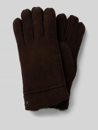 Roeckl Handschuhe aus echtem Seidenlammfell Modell BERGEN in Dunkelbraun, Gr&ouml;&szlig;e 8