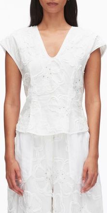 3.1 Phillip Lim 3D Floral Embroidered Top in White at Nordstrom, Size 12