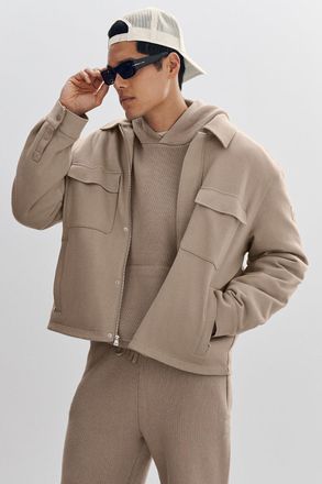 Alo | Kickback Jacket in Gravel Beige, Size: Medium