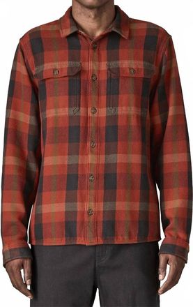 Patagonia Fjord Loft Shirt In Hunter: Amanita Red