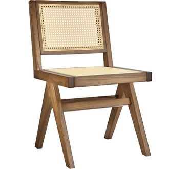 TecTake Silla de comedor, rat&aacute;n vien&eacute;s, estilo boho, carga 120kg, roble claro