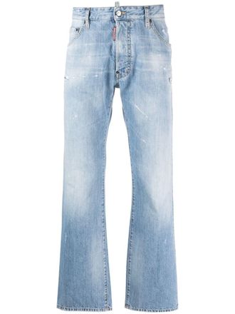 Dsquared2 light-wash straight-leg jeans - Blauw