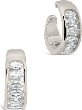 Sterling Forever Set of 2 Mira Cubic Zirconia Ear Cuffs in Silver at Nordstrom Rack