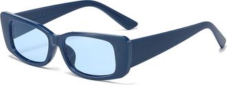 Generic UV400 Square Small Frame Sunglasses Men And Women Outdoor Commuting Sports Party(Blue)