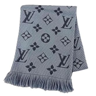 Louis Vuitton Pre-owned Stole - Dames - Pre-owned - Blauw - Maat: ONE Size Zijde