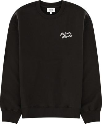 Maison Kitsun&eacute; Profile Fox Stripe Collar Casual Shirt