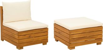 vidaXL Conjunto De Sof&aacute;s De Jard&iacute;n 2 Uds. 2 Plaza Vidaxl