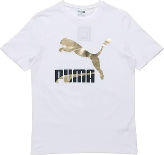 Puma Classics Logo T-Shirt White Gold Black 532280-02