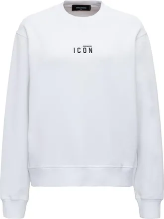 Dsquared2 White Logo Crew Neck Sweatshirt