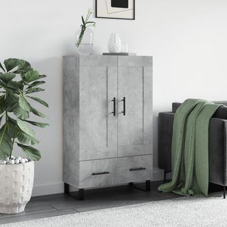 vidaXL Vidaxl - Aparador Alto Madera De Ingenier&iacute;a Gris Hormig&oacute;n 69,5x31x115 Cm