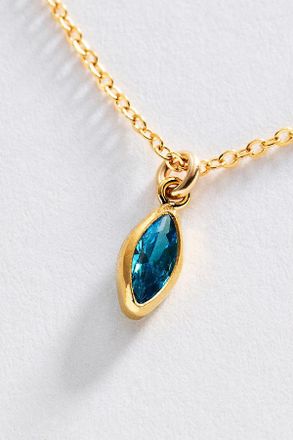 Set & Stones Marquise Birthstone Charm Necklace