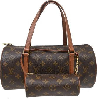 Louis Vuitton Papillon Monogram Canvas Brown Canvas Handbag (Pre-Owned)