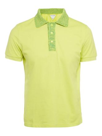 Bottega Veneta crochet-collar polo shirt - Yellow