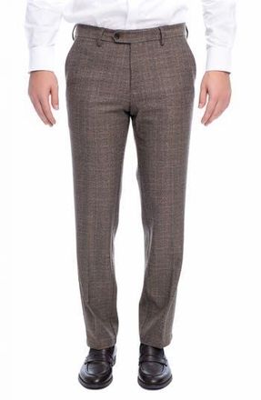 Vella Pais Tirfon Plaid Straight Leg Pants in Brown at Nordstrom Rack, Size 38 X R