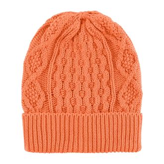 Americandreams Billy Cotton Beanie - Dames - Hoeden - Oranje - ONE Size - Katoen - Accessoires