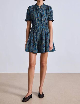 Apiece Apart Las Alturas Mini Dress In Malene Floral Olive